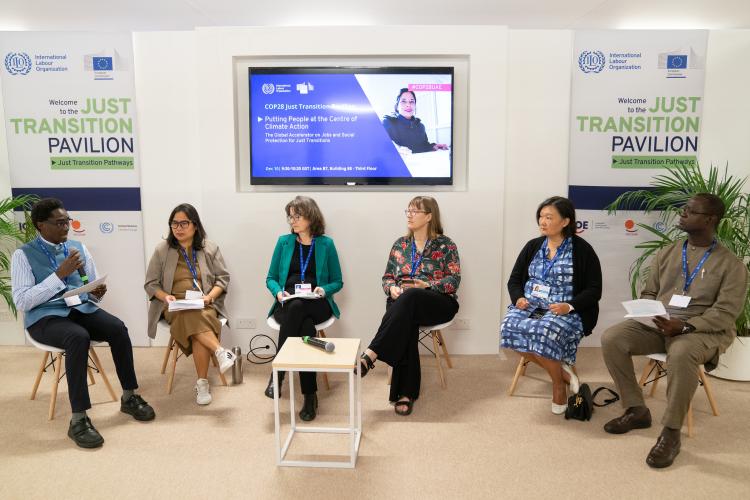 COP 28 | Putting people at the center of climate action Speakers of the session on the Global Accelerator during COP28