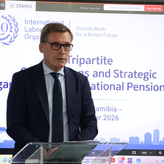 Man speaking at an event