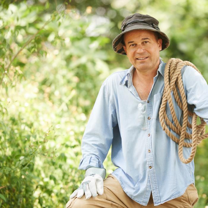 Photo of worker in the field