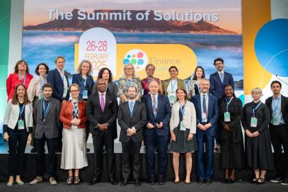 Family picture after the breakout session "Just Transitions and Social Investments" at FICS 2025