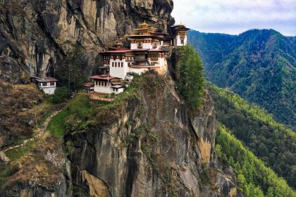 A monastery in the mountains of Bhutan