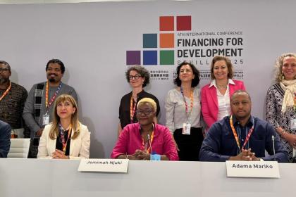 Panel for the FFD4 GA event Women and men at a dais