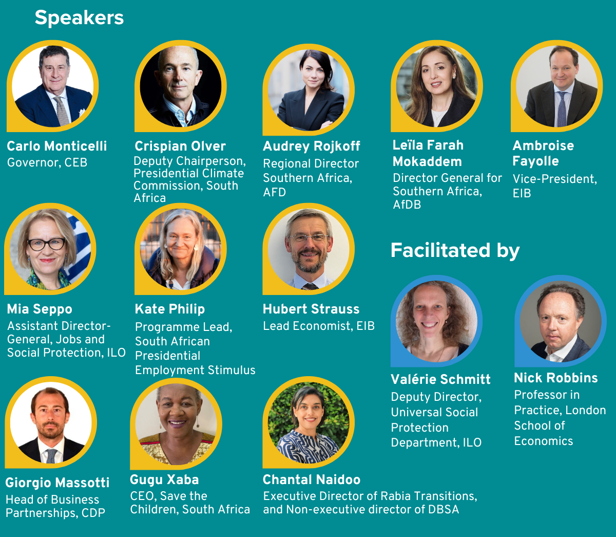 List of speakers at the FICS 2025 breakout session
