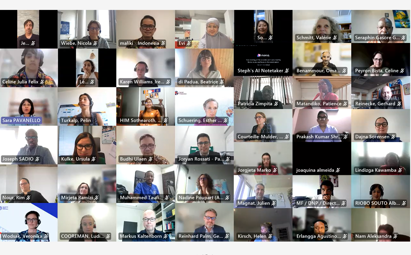 Screenshot of SG members