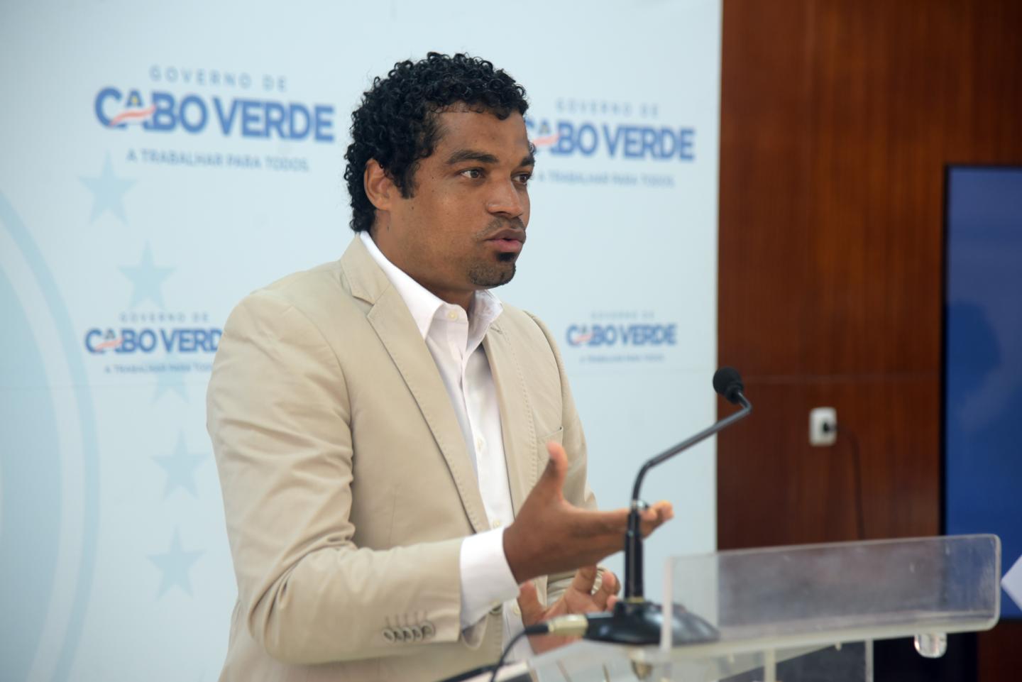 Man standing at a podium
