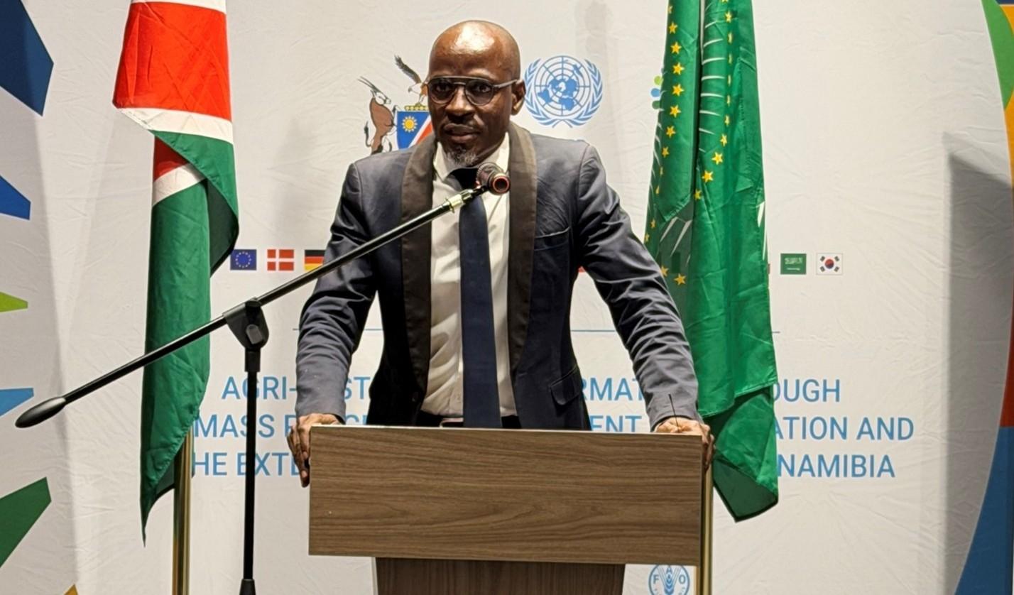 Man standing at a podium