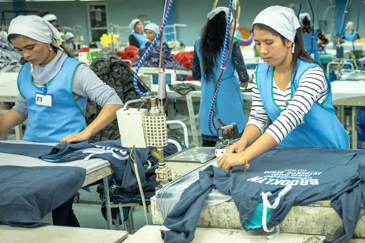 Women ironing clothes