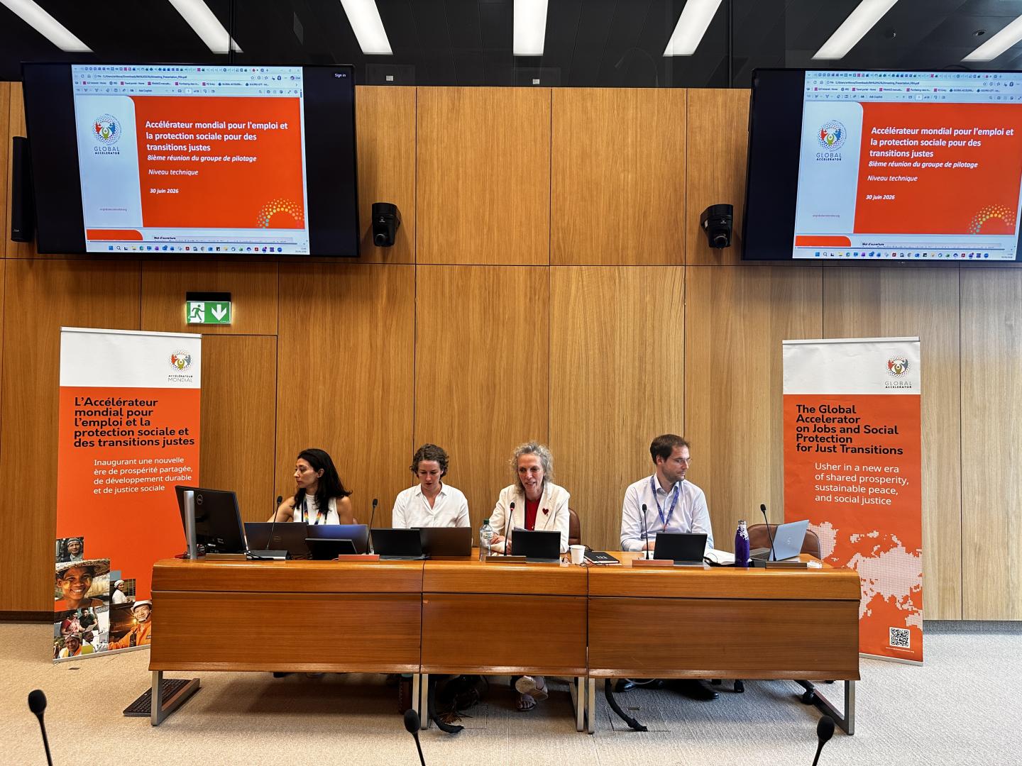 Panel sitting at the dais 