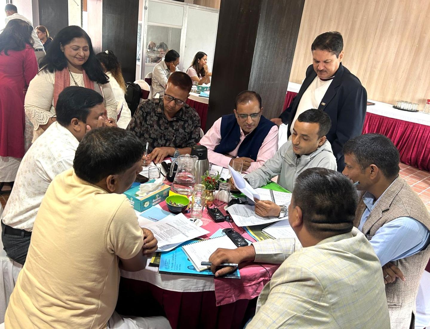 Group discussion with men and women