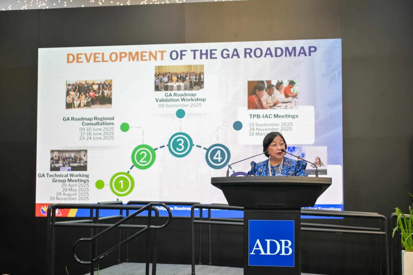 Woman delivering a presentation 