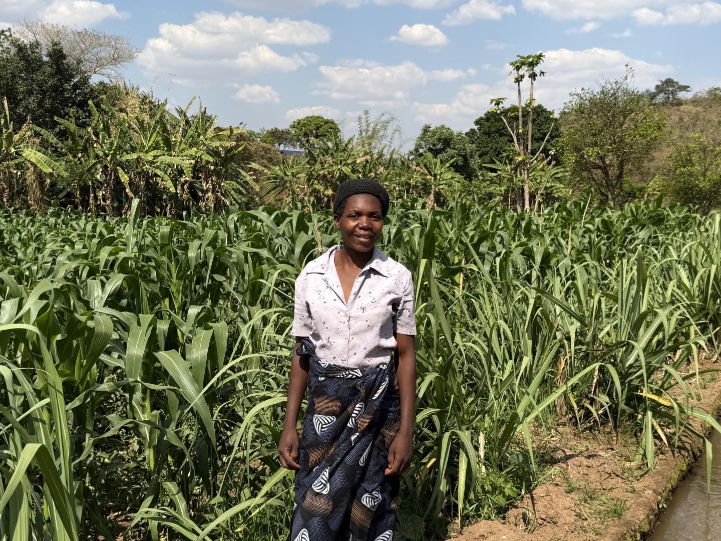 Woman standing in a field
